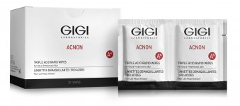 GIGI ACNON Одноразовые очищающие салфетки для жирной и проблемной кожи
